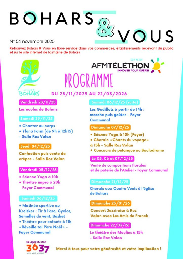 Image du document BOHARS ET VOUS N 54 NOV 2025
