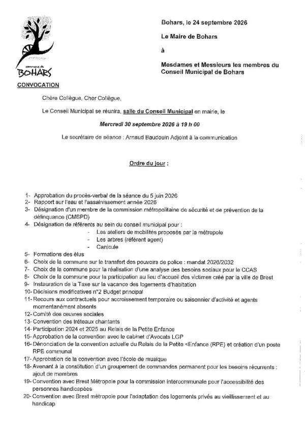 Image du document convocation CM du 30 sept 2026